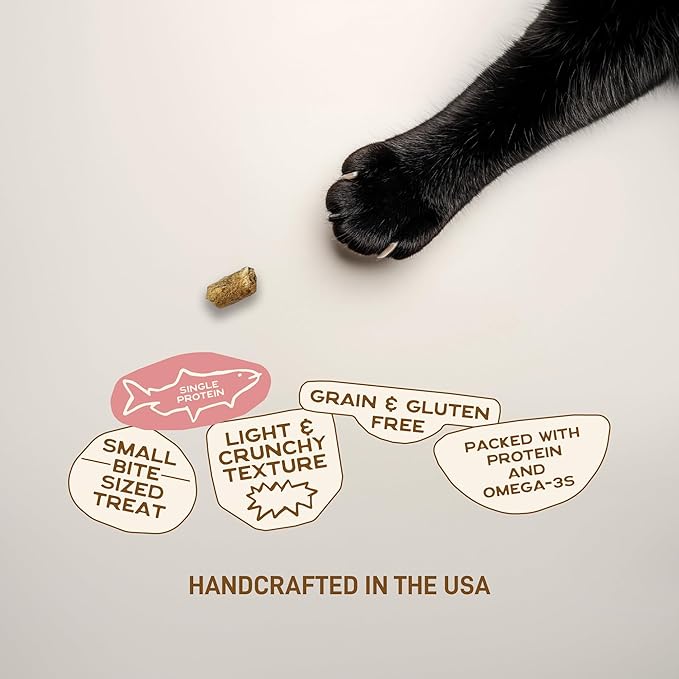 Smart Cookie Salmon Freeze Dried Cat Treats – Minimal Ingredient, High-Protein Snacks for Picky Cats – Wild Caught Salmon, No Fillers, Made in The USA – 1oz