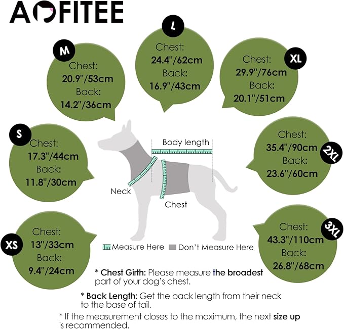 AOFITEE Dog Coat, Warm Dog Winter Coat for Small Dogs, Reflective Turtleneck Dogs Jacket with Harness Built in, Waterproof Windproof Pet Fleece Vest Snow Jacket for Cold Weather, Green S