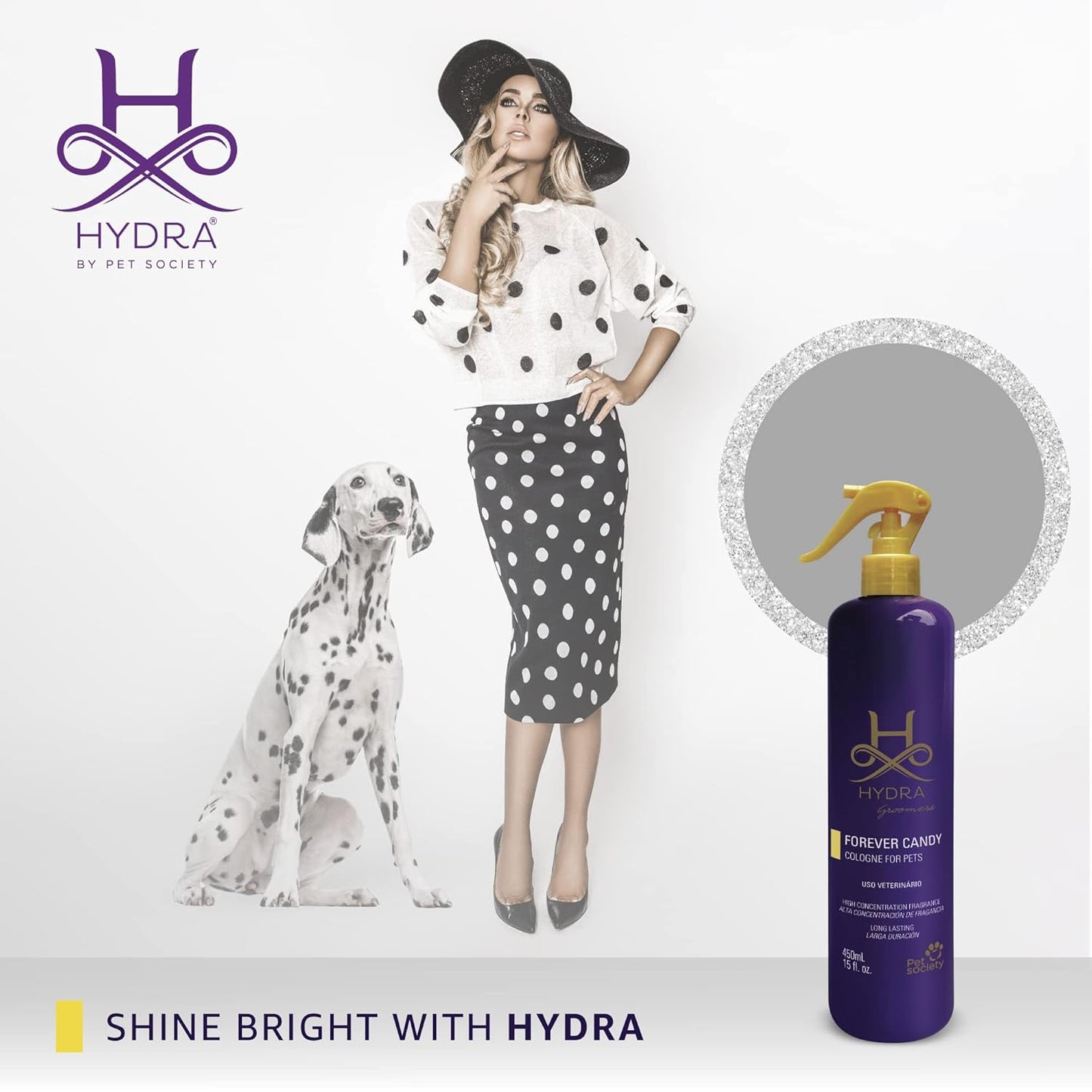 Hydra Forever Candy Pet Cologne, Finishing Cologne for Dogs and Cats, Grooming Spray, 15 FL.OZ