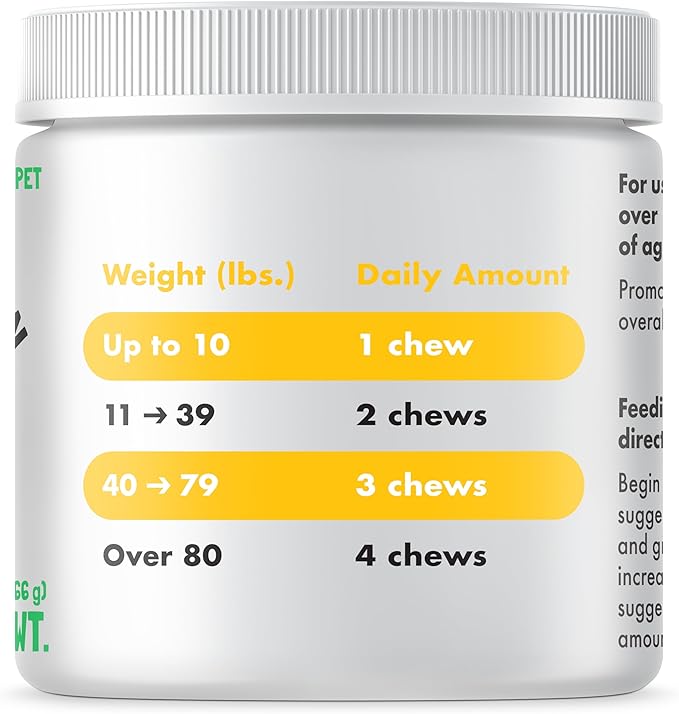 Turmeric Curcumin Hip & Joint Supplement for Dogs – Supports Mobility, Comfort & Overall Wellness – with Collagen & BioPerine – 30 Chews