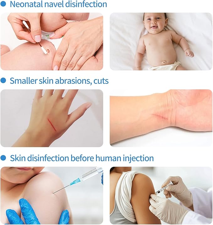 Svaha Povidone Iodine Swabsticks 50/Box - Iodine Swabs with Snap-Release Solution, Individually Wrapped for Wound Care & First Aid Kits