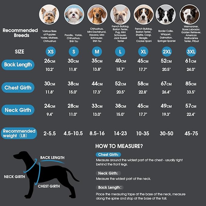 ASENKU Windproof Dog Winter Coat Waterproof Fleece Jacket Cold Weather Pet Apparel for Small Medium Large Dogs (Black, 3XL)