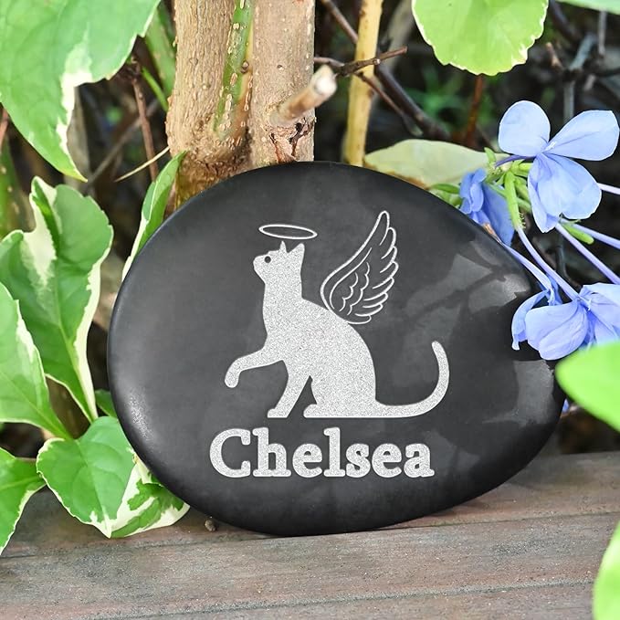 Cat Loss Stone, Personalized Cat Memorial Stone, Cat Loss Sympathy Gifts, Loss of Cat Gift, Pet Loss Gifts, Cat Condolence Gift, Cat Memorial Gift, Cat Loss Keepsake, Cat Bereavement Gifts