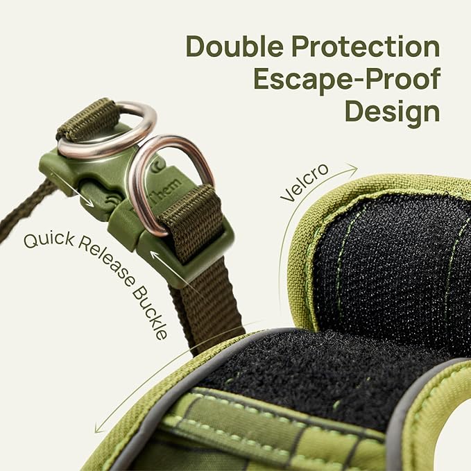 Cat Harness and Leash Set, Step-in Escape Proof Adjustable Vest Harness for Small Medium Large Cats, Lightweight Soft Breathable Reflective Kitten Harness for Walking Travel, Camping(Green, S)