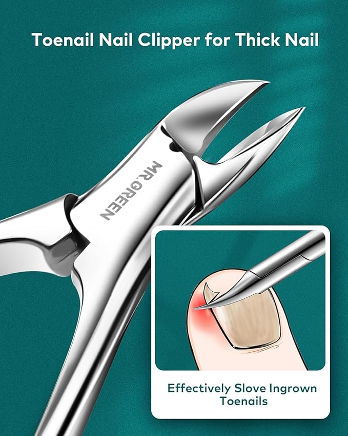 MR.GREEN 12-in-1 Manicure & Pedicure Set – Professional German Stainless Steel Nail Clippers,Cuticle Tools & Nail Care Kit, Travel Grooming Kit for Men & Women with Leather Case (Caramel Brown))