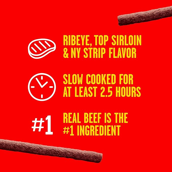 Pup-Peroni Dog Treats, Triple Steak Flavor, 5.6 Ounce (Pack of 8), Ribeye, Top Sirloin, NY Strip Flavors