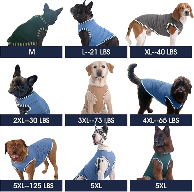 IECOii 2 Pack Dog Shirt for Large Dogs | Pullover T-Shirts, Sun Protection in Outdoor, Sleeveless Tank Top for Large Breeds, Pink+Green, 3XL