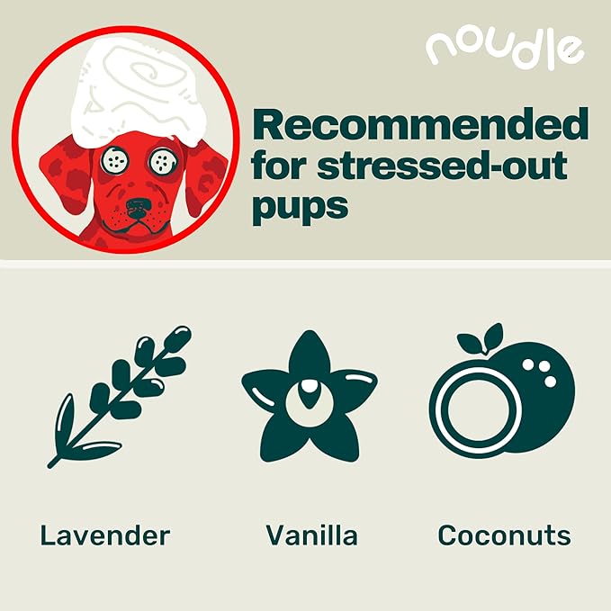 Pets - Calming Shampoudle, 16oz, Moisturizing and Gentle All Natural pet Shampoo with Lavender, Vanilla, Cucumber, Aloe, and Oatmeal