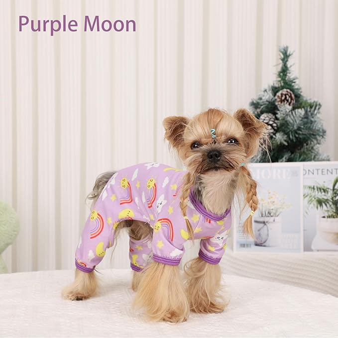 Dog Pajamas for Small Dogs Boy Girl, Dog Clothes Tiny Chihuahua Yorkie Spring Summer Shirt, Cute Puppy Outfit Pjs Jumpsuit Cat Onesie Apparel Pet Clothes
