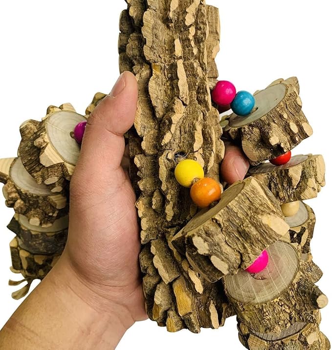PINVNBY Macaw Toys, Extra Large Parrot Toys, Natural Wood Bird Chewing Toys for Large Birds Parrots African Grey Macaws Cockatoos Parkeets Eclectus Amazon Parrots