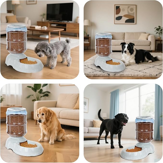Automatic Dog Feeders,Large Pet Feeder,Gravity Automatic Dog Feeder 3 Gallon—Large Capacity, Thickened Durable.