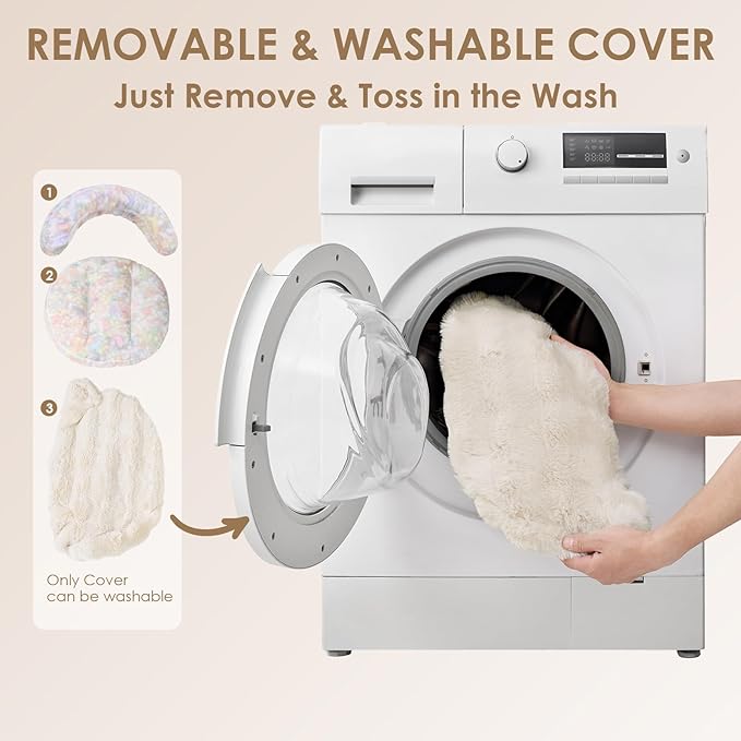 EHEYCIGA Small Dog Bed and Cat Couch for Puppy and Kitten - Fluffy Faux Rabbit Fur Pet Sofa with Washable Removable Cover, Waterproof and Non-Slip, 23 Inch Cream