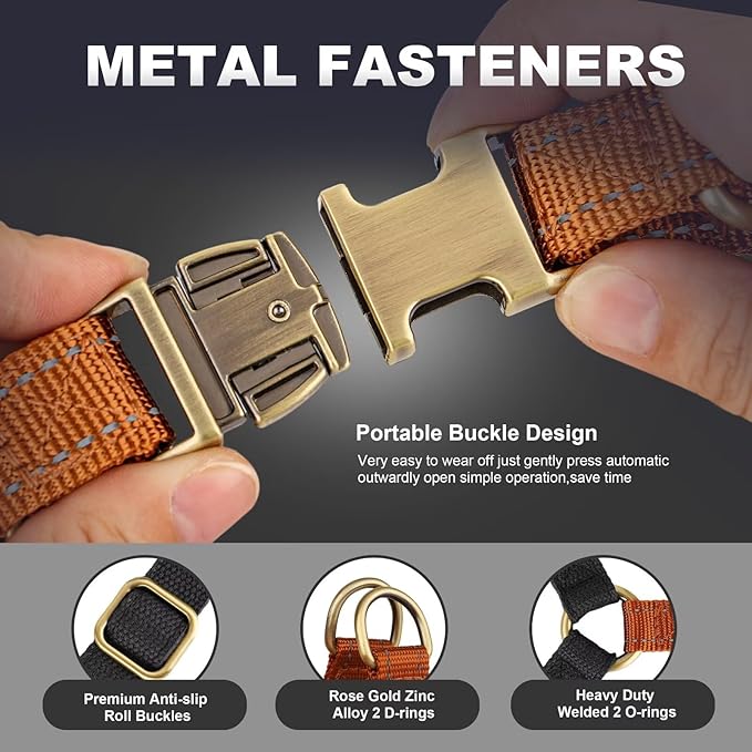 Didog Step in Dog Harness with Metal Buckles, Freedom Nylon Dog Halter Vests for Medium Dogs Easy Walking Training(M:Chest 19-28", Black)