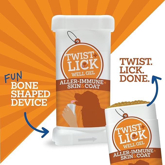 Twist + Lick Well Gel Aller-Immune and Skin and Coat Supplement 2.3 oz