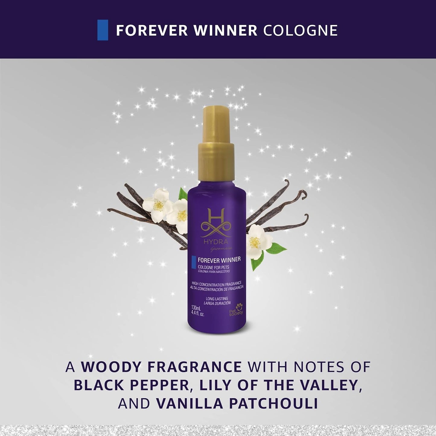 Hydra Groomers’ Forever Winner Cologne, Cat and Dog Cologne Spray, 4.4 fl. oz.