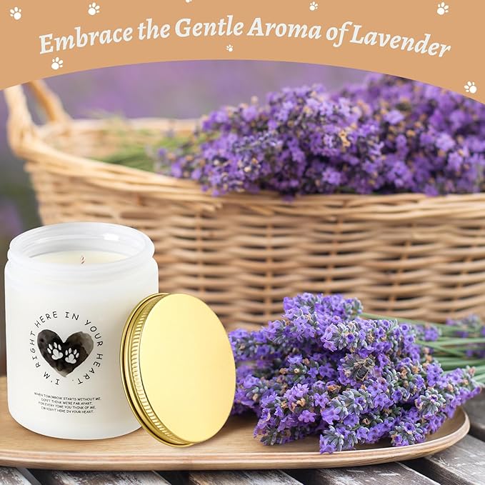 Dog Memorial Gifts for Loss of Dog, Sympathy Candle Gift for Pet Memorial Gifts for Dogs Cats, Pet Loss Gifts Remembrance, Bereavement Grief Condolence Gifts for Dog cat Lovers Friends Familes