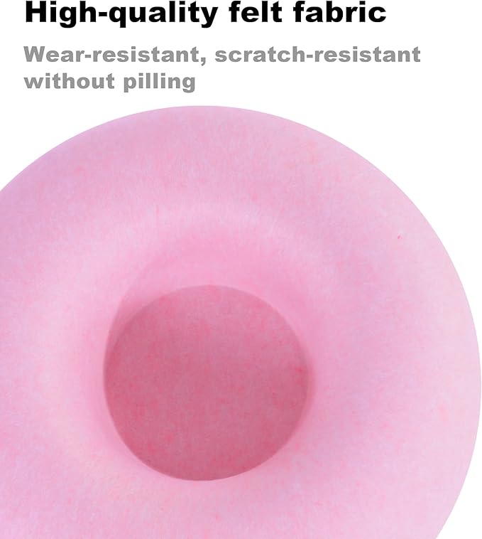 Large Cat Tunnel Bed for Indoor Cats with 3 Toys, Scratch Resistant Donut Cat Bed, Up to 30 Lbs (L 24x24x11, Pink)