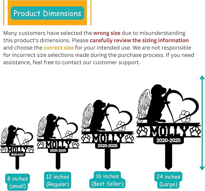 Custom Dog Grave Markers Outdoor | Personalized Pet Graveyard for Pets Owners | Personalized Pet Grave Markers Dog Memorial Headstone | Best Memorial Gifts for Your Furry Friends Passed Away