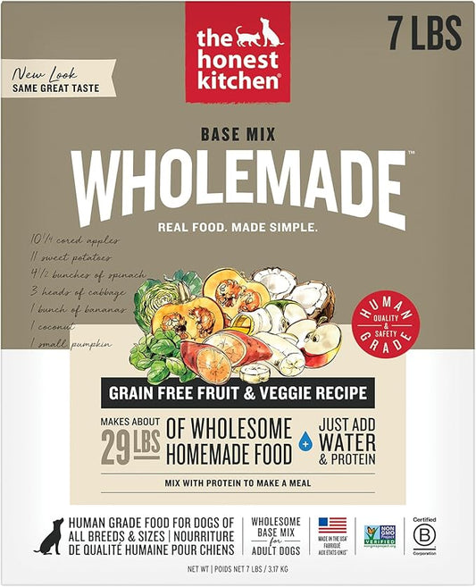 The Honest Kitchen Wholemade™ Grain Free Fruit & Veggie Base Mix Dog Food (Just Add Protein), 7 lb Box