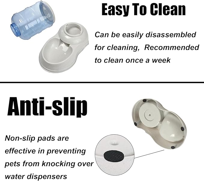 Automatic Dog Feeders - 3 Gallon Capacity Gravity Food Dispenser for Large Dogs and Cats