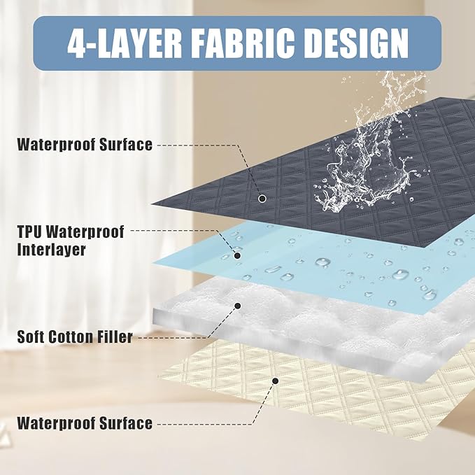 Smiry Waterproof Dog Bed Cover Pet Blanket, Soft Washable Dog Blanket for Furniture Bed Couch Sofa Reversible, Checkered (30"x70", Dark Grey/Beige)