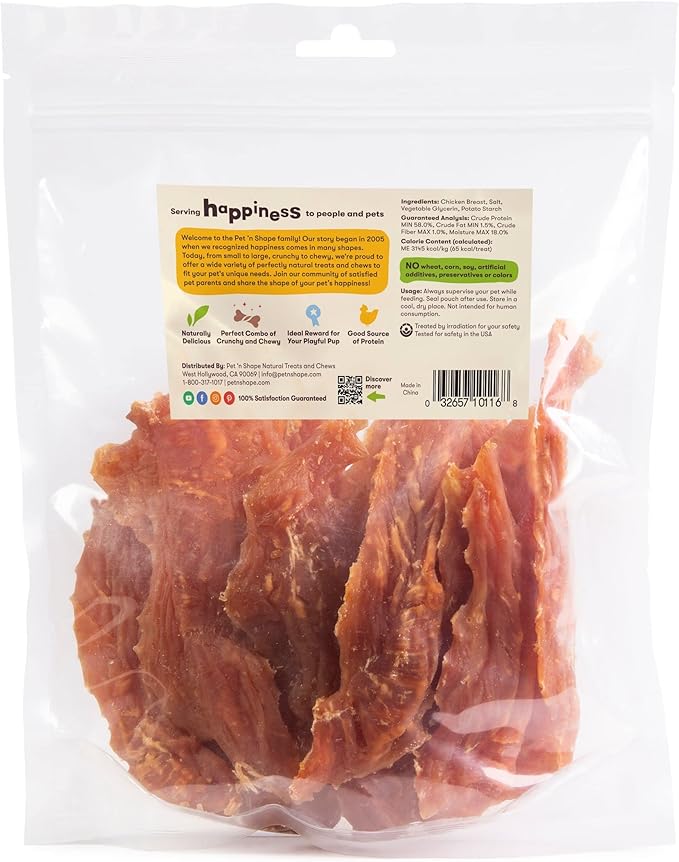 Pet 'n Shape Chik 'n Breast Jerky Dog Treats - 1 Pound