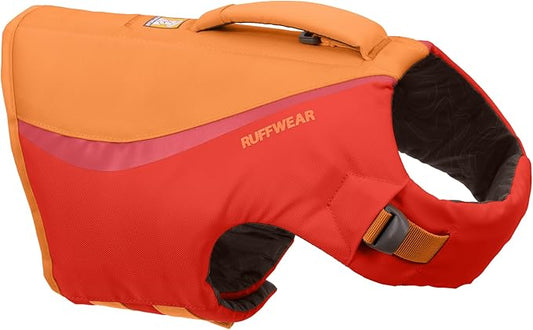 Ruffwear, Float Coat Dog Life Jacket, Premium Buoyancy Swim Vest with Lift Handle, Secure Fit & Reflective Trim, Adjustable Flotation for Swimming, Boating, & Outdoor Adventures, Red Sumac, X-Small