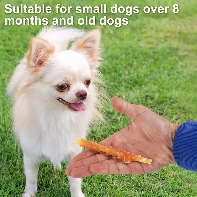 MON2SUN Rawhide Free Dog Treats Chicken Wrapped Cod Sticks for Small Dogs Healthy Training Treats Soft Snacks (31.75 Ounce -Pack of 1)