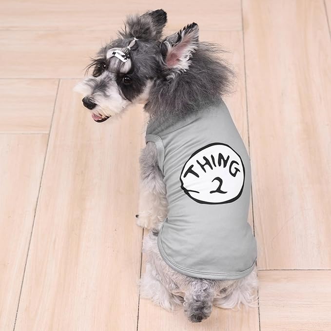 CuteBone Dog Shirts 2-Pack Soft Pet Clothes Breathable Summer Vest for Small Puppy and Stretchy Cat Apparel 2BX20XL-D