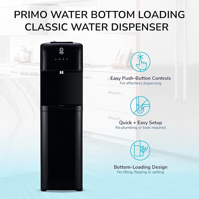 Primo Water Dispenser for 5 Gallon Bottle - Hot & Cold Bottom Loading Water Cooler Machine