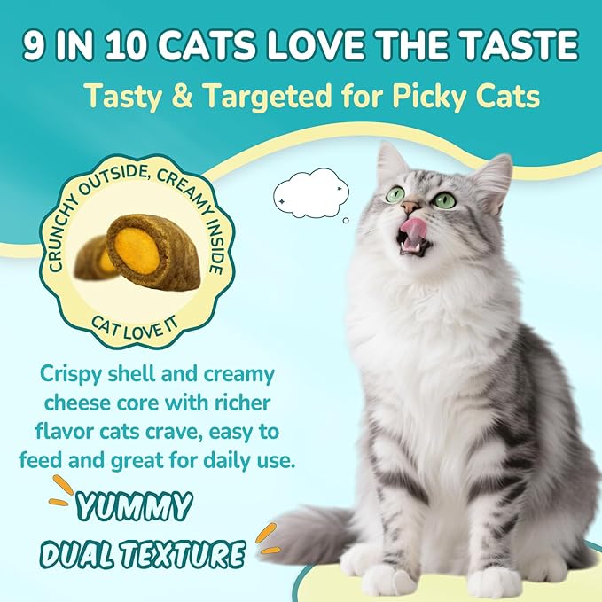 Cat Allergy Relief for Cats, 500 Crunchy & Creamy Anti-Itch and Immunity Chews for Itchy Skin, Paws, Eyes, Ears| Stop Licking & Scratching, Supports Seasonal Itching, Chicken Flavor