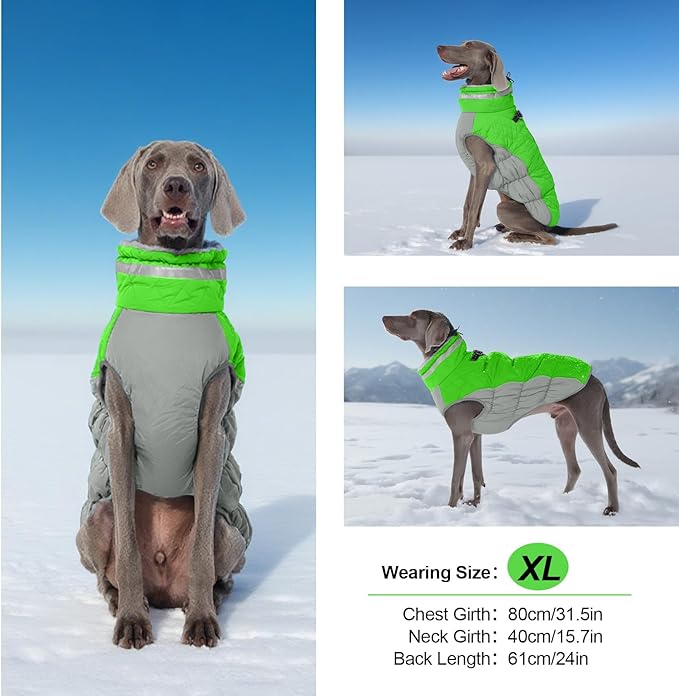 Warm Dog Jackets for Small Dogs, Waterproof Dog Coat with Harness Built in, Zipper Clousure, Fleece Lining for Cold Weather, Small Pet Winter Clothes for Shih Tzu, Yorkshire, Bichon - S