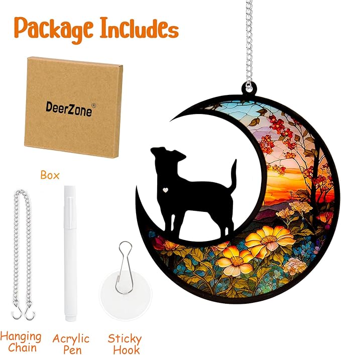 Dog Memorial Suncatcher,Pet Sympathy Gifts,Dog Memorial Gifts for Loss of Dog,Personalized Dog Pass Away Gifts with Name Date for Pet Lovers