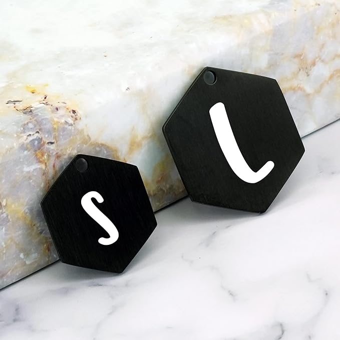 Ultra Joys Stainless Steel Pet ID Tag Dog Name Tags Personalized Front and Back Engraving, Customized Dog Tags and Cat Tags, Optional Engraved on Both Sides, Hexagon Tag with Mountain Design, Small