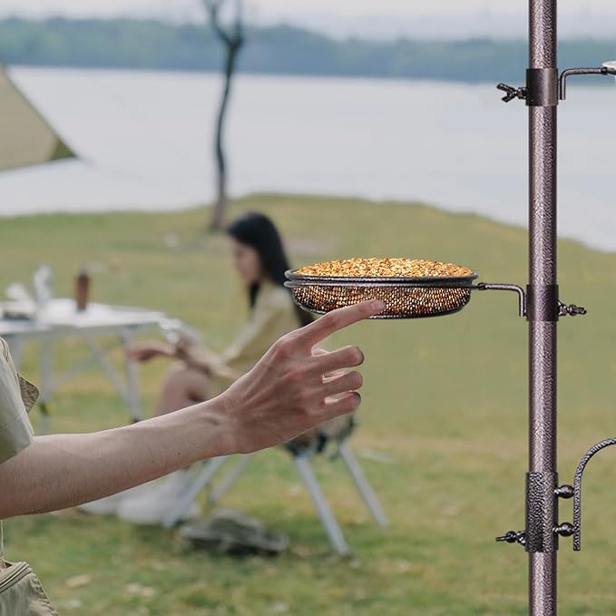 Bird Feeder, 91In Bird Feeder Pole with Squirrel Baffle, Shepherds Hooks for Outdoor Heavy Duty for Attracting Wild Birds, Easy Assembly for Courtyards(Weld, Black 91IN)