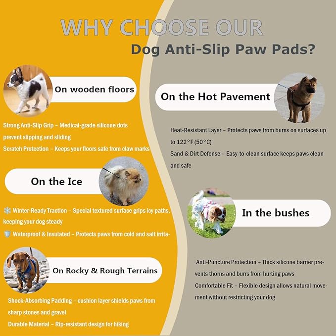 Dog Paw Protector Pads,15 Sets-60 Pads Anti-Slip Grips for Hardwood Floors,Best for Hot Pavement,Strong Self-Adhesive Traction Stickers for Senior Dog Essentials Multicolor M