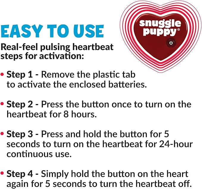Original Snuggle Puppy Toys for Small Breeds - Heartbeat Puppy for Dogs - Pet Anxiety Relief and Calming Aid - Comfort Dog Toys for Behavioral Training