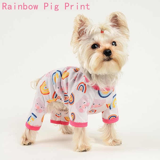 Dog Clothes for Small Dogs Boy Girl, Dog Pajamas Tiny Chihuahua Yorkie Spring Summer Shirt, Cute Puppy Outfit Pjs Jumpsuit Cat Onesie Apparel Pet Clothes