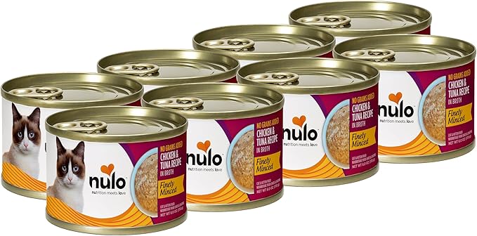 Nulo Finely Minced Chicken & Tuna Flavor Wet Canned Cat Food, 6.0 Ounce (Pack of 8)