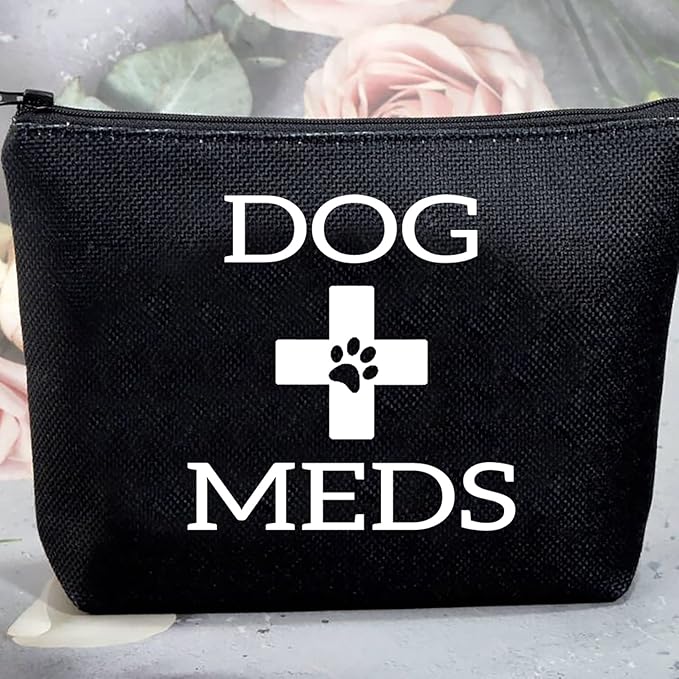 G2TUP Dog Medicine Bag - Vet Tech Gifts, Dog Essentials Storage for Travel, Camping, Car Emergency (Black)