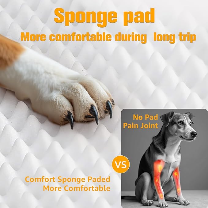 PETICON Large Dog Car Seat, Back Seat Extender for Dogs with 3 Mesh Windows, Waterproof Medium Carseat for Dogs with Hard Bottom, Pet Seat Cover for Cars, Trucks and SUVs (Gray)