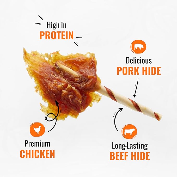 Good ‘n’ Fun Triple Flavor Wings Chews for All Dogs, 8 Ounces, Treat Your Dog to Long-Lasting Chews Made with Chicken, Beef Hide and Pork Hide