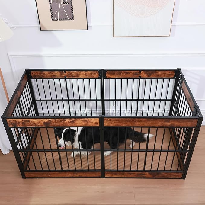 Dog Playpen, 31.5" Height Dog Pen Indoor, Heavy Duty, Safe and Sturdy, Furniture Style Puppy Pen
