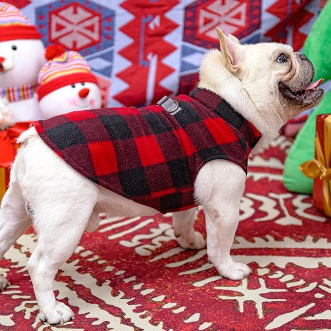 BEAUTYZOO Dog Fleece Vest Sweater Winter Jacket for Small and Medium Large Dogs with D-Ring Leash Cold Weather Coat Hoodie for XS S M Dogs Boy or Girls