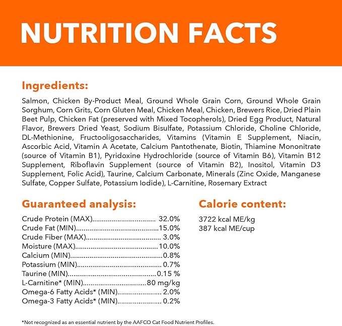 IAMS Proactive Health Healthy Adult Dry Cat Food with Real Salmon, 22 lb. Bag