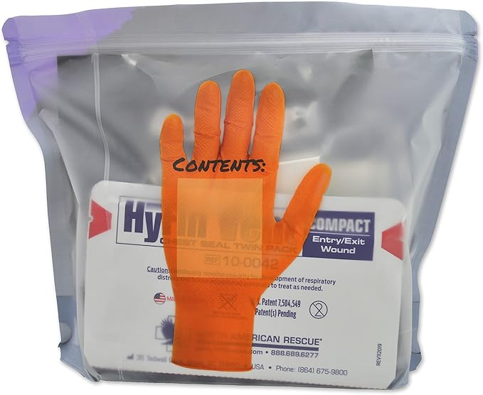 Lightning X MED POD: Premium Hemorrhage Control Refill Pack for First Aid Kit - Includes Hemostatic Dressing, Israeli Bandage, CAT Tourniuquet, Chest Seals & More