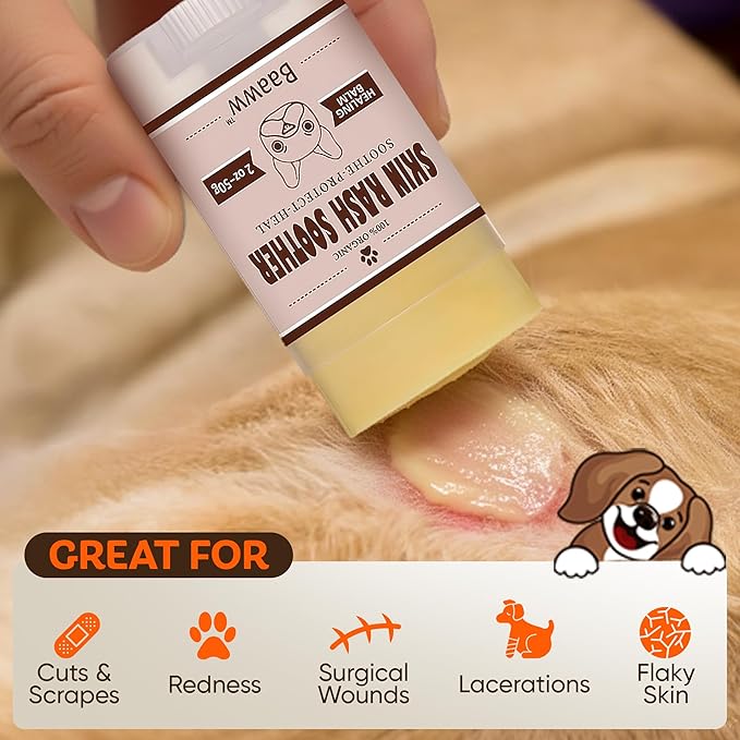 Dog Skin Irritation Treatment - Hot Spot Soother Skin Treatment for Dogs, Anti-Itch Lotion, Allergy Relief & All-Natural Rash Cream for Dogs - Soothing Relief for Dry, Itchy Coat - Balm 2oz