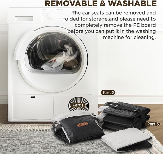 Center Console Dog Car Seat for Small Dogs,PU Leather Small Dog Car Booster Seat,Washable Foldable with Safe Protection Hooks Adjustable Straps and Storage Pocket Pet Up to 15lbs-Black