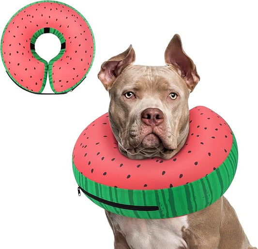 Supet Inflatable Dog Cone Collar Alternative After Surgery, Dog Neck Donut Collar Recovery E Collar for Neuter, Soft Pet Cone for Small Medium Large Dogs