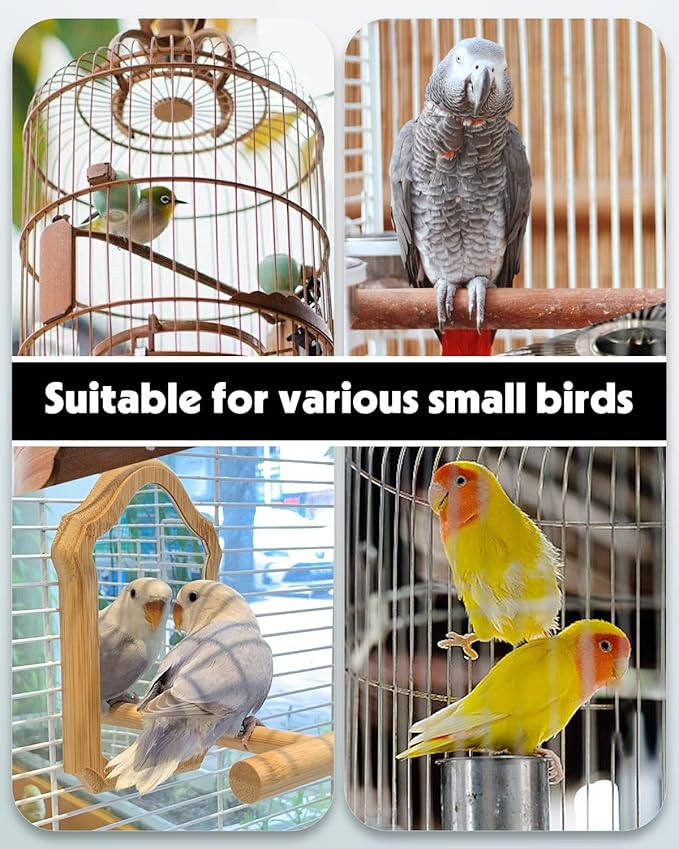 Pawfly Bird Water Dispenser, Automatic Water Feeder, Plastic Cage Water Dispenser, White Parrot Waterer for Small Parakeet Cockatiel Budgie Lovebirds (Not Fit for Food Feeding)